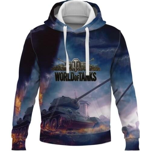 2021 Autumn Winter Game New Tank Hoodie 3D Print Hoodie Fashion Hoody Mens and Womens Casual Sweatshirt Hoodies XXS-4XL