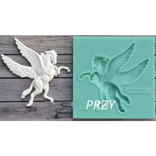 Pegasus horse silicone fandont birthday cake biscuits decoration chocolate mold