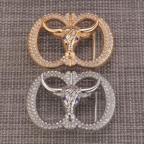 New Cow Head Belt Buckle Zinc Alloy Hot-selling Smooth Buckle 3.8cm Belt Accessories Luxury Belt Designers Men