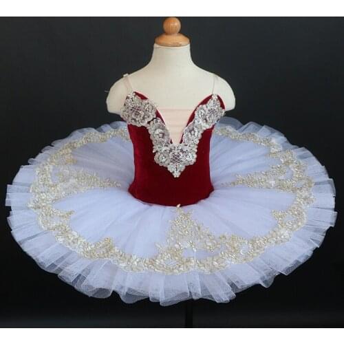 Pink Professional Ballet Tutu Kids Girls Child Pancake Tutu Ballet Costumes For Girls Ballerina Dance Costumes Ballet Dress Girl