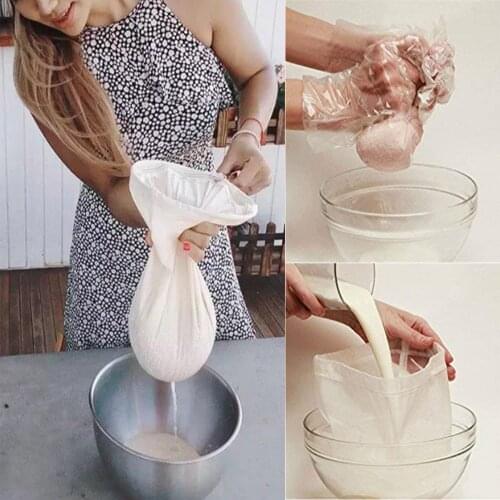 20x30cm Nylon Mesh Filter Bag Cheese Tea Milk Strainer Reusable Sourdough for Cheese Brew Coffee Filter Kitchen Tools