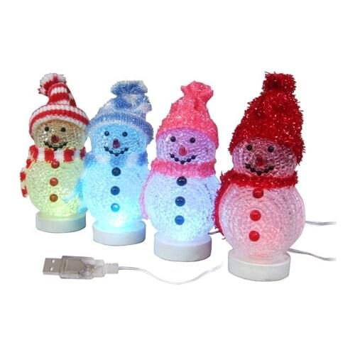 LED Night Light Lamp Santa Claus Snowman Deer Bear Xmas Ornaments Party Supplies Christmas Decorations For Home