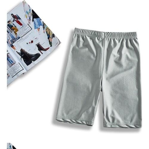 Biker Reflective Shorts Women Panties Black Shorts Elastic Shorts Ladies Spandex High Waisted Shorts Sparkle Shorts Gym Clothing