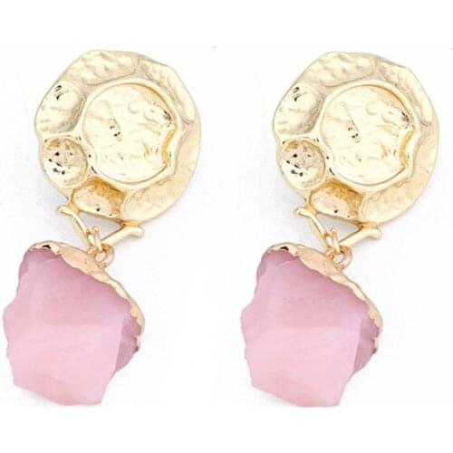 BELLAHYDIARY Korean Irregular Pink Drop Earrings For Women Jewelry Vintage Wedding Earings Pendientes Mujer Moda 2020 Brincos 63