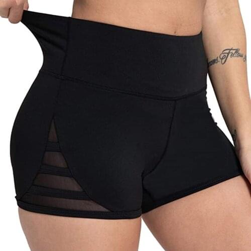 Women Sports Shorts Polyester Skinny Elastic Waist Gym Workout Waistband Skinny Short Pants 2021 Summer Korean Drop Ship