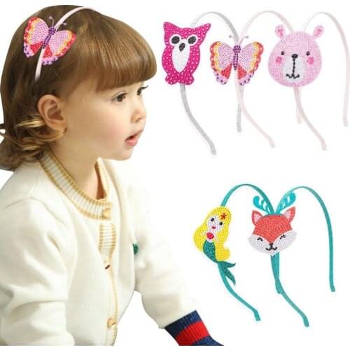 1 PC New Cute Mermaid Butterfly Kids Hair Hoop Boutique Baby Hairbands Princess Headwear Girls Hair Accessories Children Hair