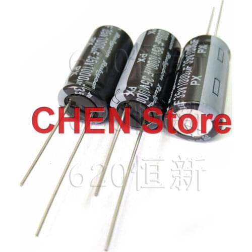 20pcs/50pcs Rubycon PX 1000UF 35V 10X20mm electrolytic capacitor of Japan 105 degrees 1000uf/35v 1000-2000 hours 35V1000UF