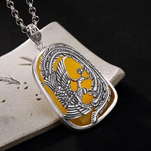 2018 Sale Direct Selling Moon Coin Back To Ancient Times Phoenix Wear Peony Marrow Pendant Long Lady Sweater Chain Wholesale