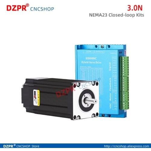 3N.m Nema23 Closed-loop motor Stepper Motor 57mm Hybird driver HB808C with cable for 3D printer CNC XYZ 57HB250-112B