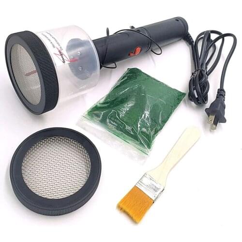 100-230V ABS Antiskid Handle Mini Static Grass Flocking Applicator for DIY Scenic Modelling Sand Table