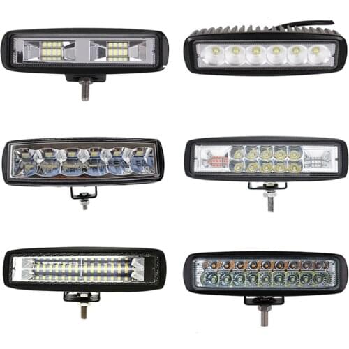 1 Piece Slim 6inch LED Bar Work Light 18W 24W 30W 48W 60W 84W Waterproof for Cars Tractor Truck 4x4 SUV ATV Excavator Boat 12V