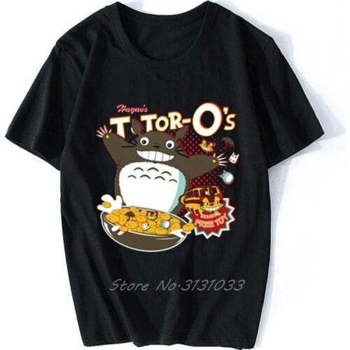 Mens Studio Ghibli Hayao Miyazaki Men And Women Cartoon Clothes Summer T-shirt Japanese Anime Chinchilla Vintage Hiphop T Shirt