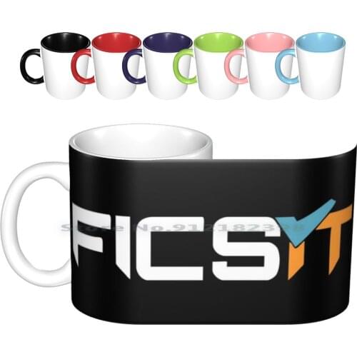 Hot Sale-Ficsit Satisfactory Logo Ceramic Mugs Coffee Cups Milk Tea Mug Ficsit Satisfactory Ficsit Engineer Best Selling Ficsit