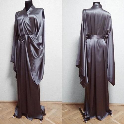 Real Image Bridal Robes with Belt Silk Satin Wedding Sleepwear Bathrobes Nightgowns Robe Women Boudoir Dresses Kimono