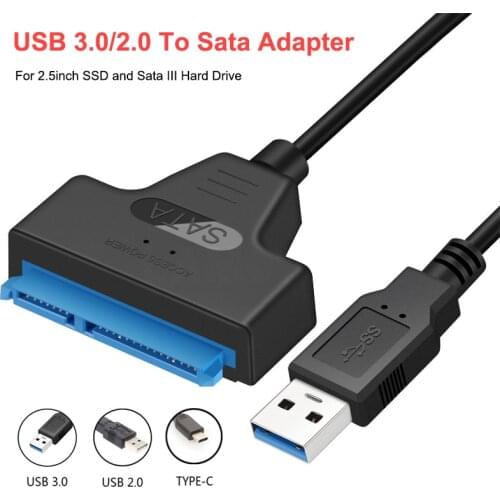 USB SATA 3 Cable Sata To USB 3.0 Adapter UP To 6 Gbps Support 2.5Inch External SSD HDD Hard Drive 22 Pin Sata III A25