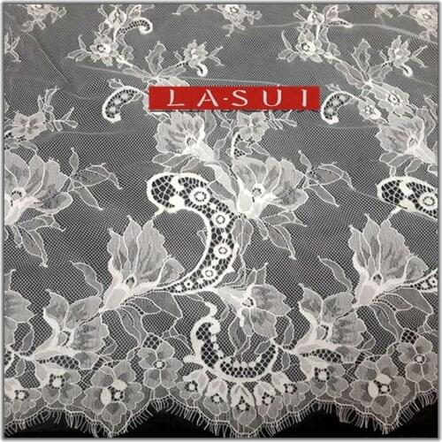 LASUI 1.5m*3m elegant style Morning glory full eyelash lace accessories clothing skirt diy Fine quality Wedding dress