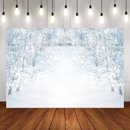 Forest winter snowflake backdrop for photography newborn kids portrait photo shoot background for photographic studio vinyl