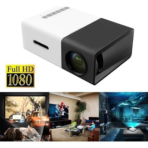 Mini Projector,Portable 1080P HD LED Projector Support PC Laptop USB Stick USB/AV/HDMI Input for Home Video/Movie/Game Traveling