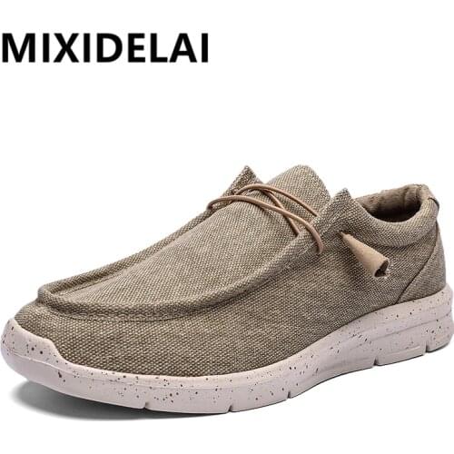 2020 New Spring Summer Mens Vulcanized shoes Comfortable Breathable Canvas shoes Mens Flat shoes Soft Mens shoes Big Size 48
