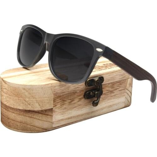 Sunglasses Men 2019 Polarized Zebra Wood Glasses Handmade Vintage Wooden Frame Male Driving Sun Glasses Shades Gafas With Box