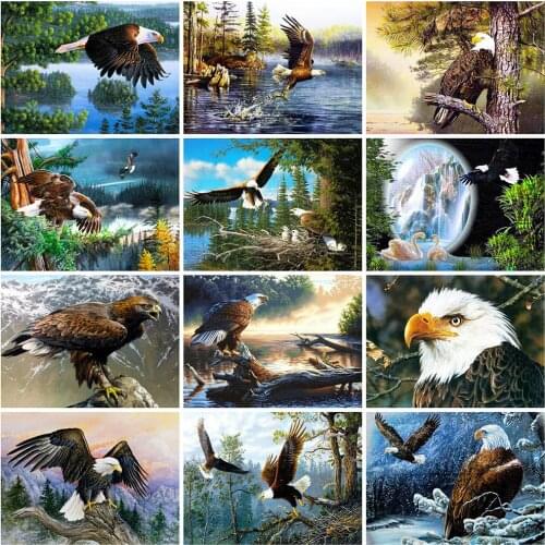 14/18/22/25/28CT Only 11CT printing Eagle 5D Animal Embroidery Cross Stitch Pictures Handicraft Cross Stitch kit