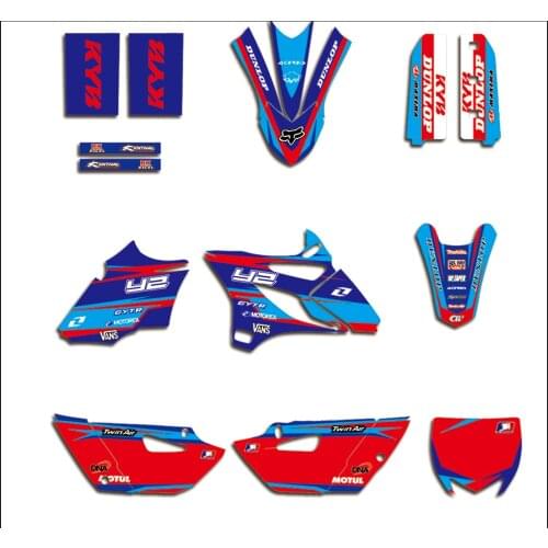 YZ 85 2015-2020 Decals and Stickers Kit For Yamaha YZ85 Customized Number Background Graphics 2019 2018 2017