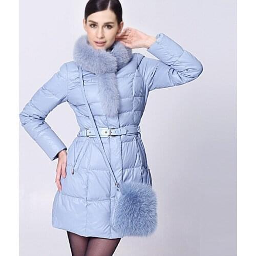 New Brand Bag 2020 Winter jacket women down jackets Fox fur collar bag Womens down coat down outerwear parkas long loose parka