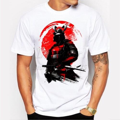Newest 2021 mens fashion short sleeve Samurai Warrior t-shirt Harajuku funny tee shirts Hipster O-neck cool tops
