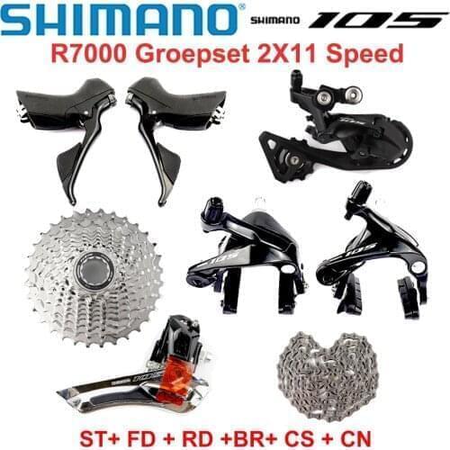 Shimano R7000 Groepset 105 R7000 Derailleurs Road Fiets St + Fd + Rd + Br + Cs + Cn Front achterderailleur Ss Gs 11-28T 11-30T 1