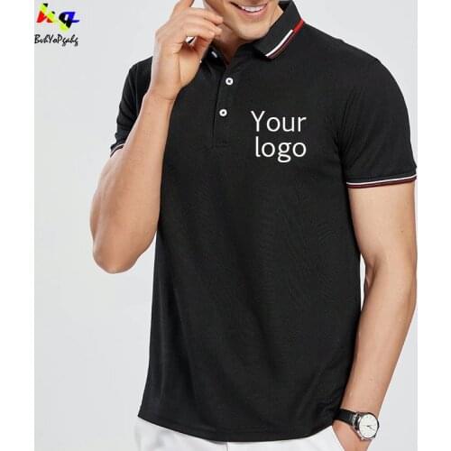Casual short-sleeved polo shirt Individual collective custom logo picture text short-sleeved cheap polo shirt