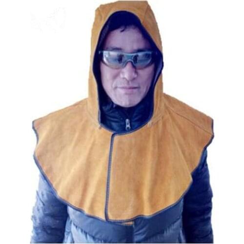Dustproof Head Protection Welding Shawl Cap Argon Arc Welder Hat Wear-Resistant Leather Labor Protection Work Cap Wholesale