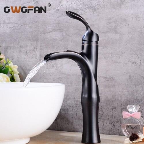 Basin Faucets Waterfall faucet for Bathroom Basin Mixer Tap Single Handle Sink Mixer Tap Deck Mounted Bathroom Torneiras S79-390