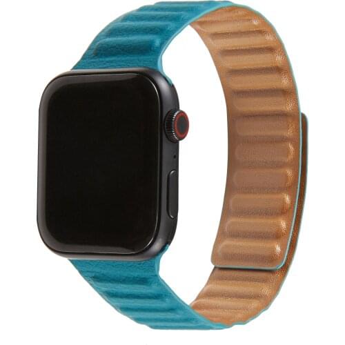 Leather link Loop Strap For Apple Watch Band 44mm 40mm iWatch Series 6 SE 5 4 3 2 1 Watchbands Bracelet 42mm 38mm Wristbands