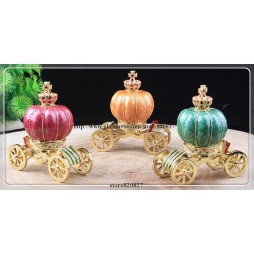 New Carriage Jewelry Trinket Box Figurine Cinderella Pumpkin Carriage Hinged Collectible Carriage Keepsake Trinket Box
