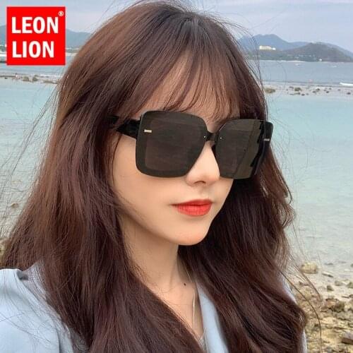 LeonLion Square Oversized Sunglasses Women Luxury Brand Designer Glasses Women Vintage Eyeglasses Women/Men Mirror Oculos De Sol