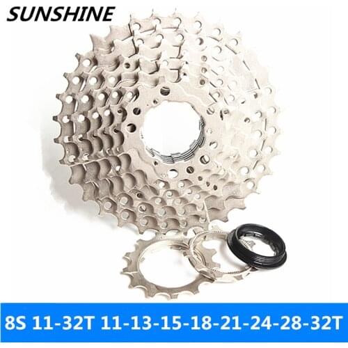 SUNSHINE 8 velocidad 11-32T/tarjeta de bicicleta de carretera plegable pequeño volante compatible con SunRace.SHIMANO envío grat