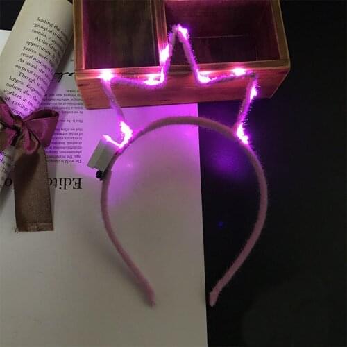 LED Light Luminous crown Glow Headband Flashing Headdress Head Hair Band Hoop Toy Birthday Christmas Party Decor
