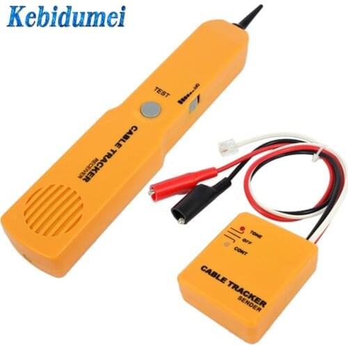 Kebidumei NEW Durable Handheld Telephone Cable Tracker Phone Wire Detector RJ11 Line Cord Tester Tool Kit Tone Tracer Receiver