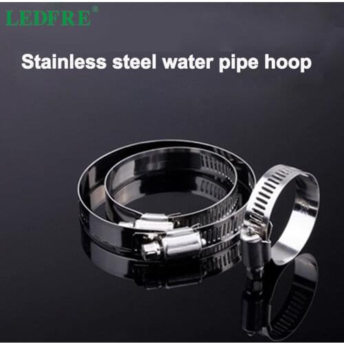 LEDFRE all size Stainless Steel 304 Worm Drive high qulity Hose Clamp - Fuel Pipe Tube Clips water