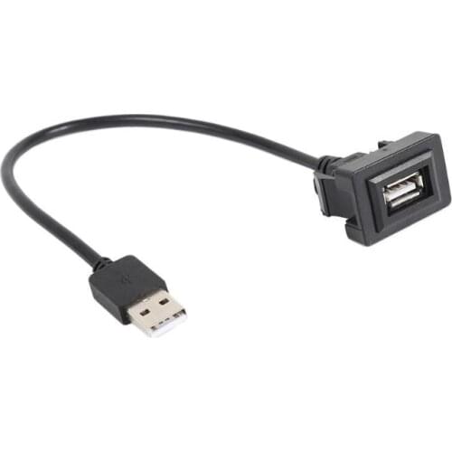 Car Dash Flush Mount USB Port Panel Extension Cable Adapter for Toyota Vios Classic Colors and Simple Durable Design