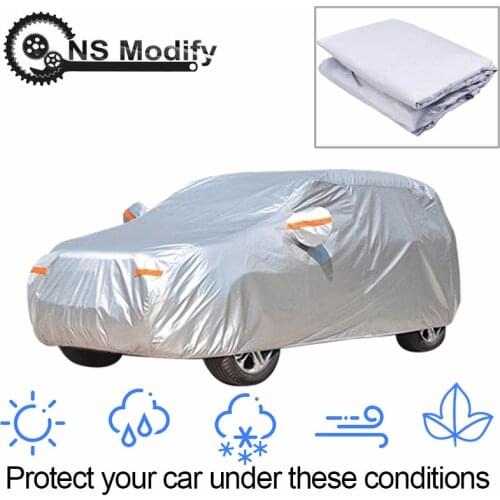 NS Modify Universal Waterproof Car Covers Outdoor Sun Protection Cover Auto Dust Rain Snow Protective Cover Suv Sedan