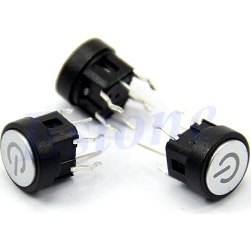 Momentary Latching Computer Case Switch Green Led Light Power Symbol Push Button L22