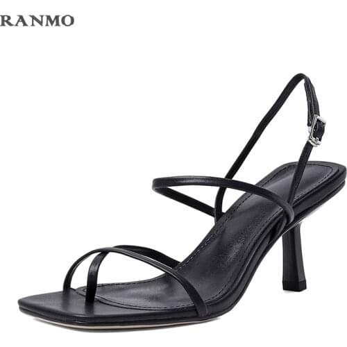 2021 Summer New Fashion Stiletto Sandals Womens Shoes High Heels Elegant Temperament Sandals Sexy High Heels Leather Shoes