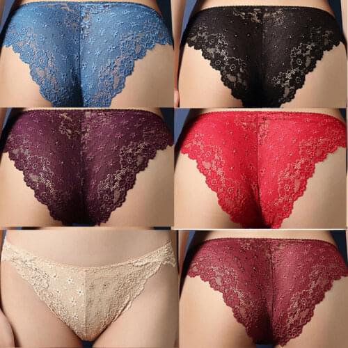 Women Lace Panties Femme Floral Print Underpants Sexy Lingerie Underwear Knickers Briefs Shorts Erotic Sex Panties Pants New