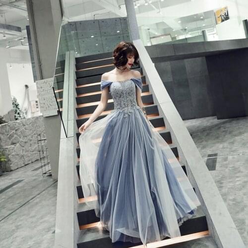 Beauty Emily Strapless Lace Beads Applique Evening Dresses Tulle Sleeveless Party Dress Pleated Open Back vestido de festa longo