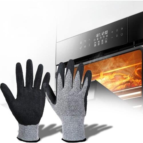 1 Pair BBQ Gloves 500/800 Degrees Celsius Heat Resistance Anti-slip Oven Gloves Microwave Mitts Woodworking Supplies