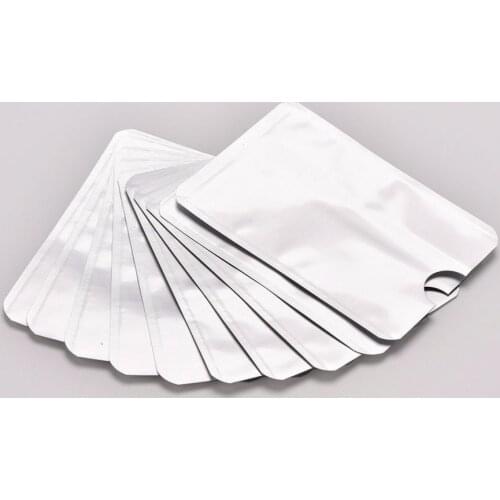 10Pcs RFID Secure Protector Blocking Bank Card Holder ID Bank Card Case Protection Metal Credit Card Holder Aluminium Foil