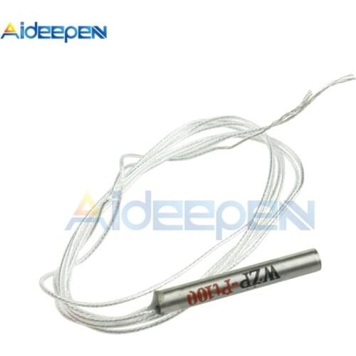 2Pcs/lot PT100 Platinum Resister Temperature Sensor Detector Waterproof Temp Probe -20~450 Celsius 0.5M 50CM Cable Length