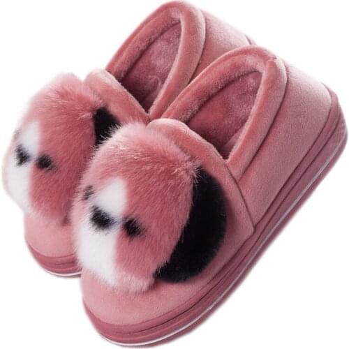 2019 Cute Non-slip Winter Animal Women Slippers Home Female Comfort Floor Women Shoes Cotton Ladies Indoor Slippers