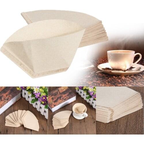 50/100Pcs Coffee Cup Filter Paper for 101 Coffee Machine Filter Paper Hourglass Bag Kitchen Office Tools Screening Bag
